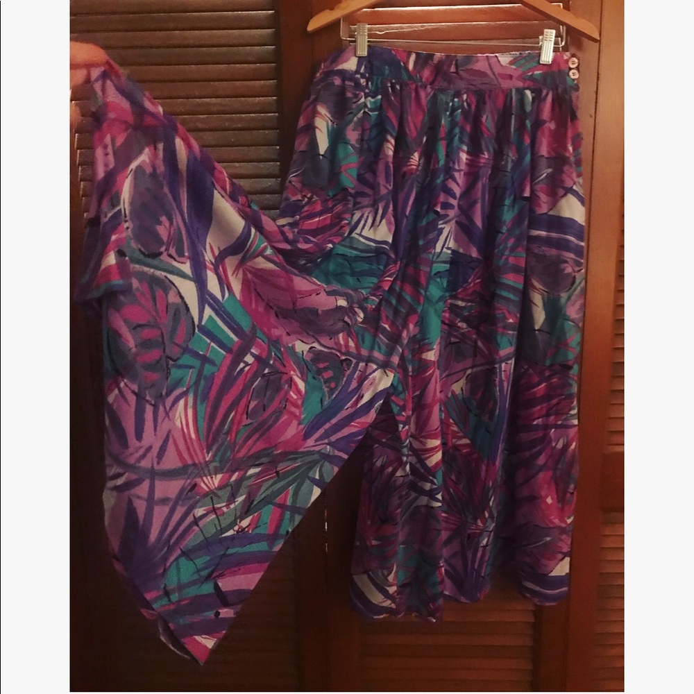 Vintage wide leg cotton pants